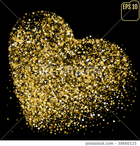 Shimmering Stars Confetti Heart. Shimmering Stars Confetti Heart. 38660125