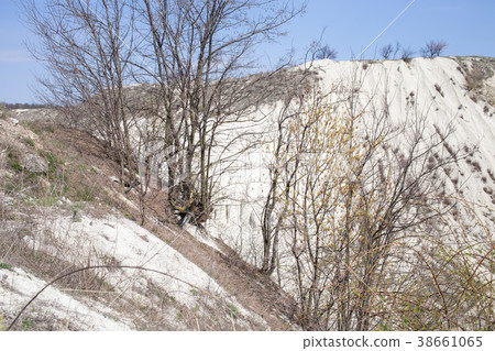 Beautiful view of  limestone quarry. 38661065