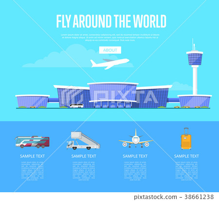 Fly around the world concept for airline Fly around the world concept for airline 38661238