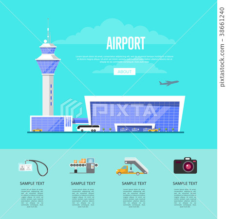 Modern international passenger airport advertising Modern international passenger airport advertising 38661240