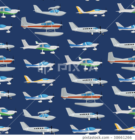 Seamless pattern with propeller airplanes 38661266