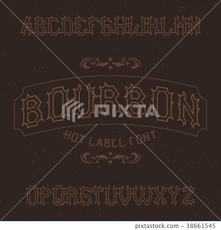 Vintage label typeface 38661545