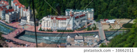 Blurred photos of buildings, rivers at foot of Blurred photos of buildings, rivers at foot of 38662011
