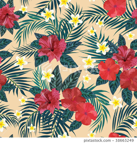 Floral seamless pattern. Background with isolated 38663249