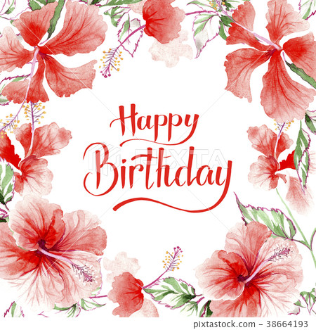 Wildflower rose flower frame in a watercolor style Wildflower rose flower frame in a watercolor style 38664193