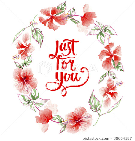 Wildflower rose flower wreath in a watercolor Wildflower rose flower wreath in a watercolor 38664197