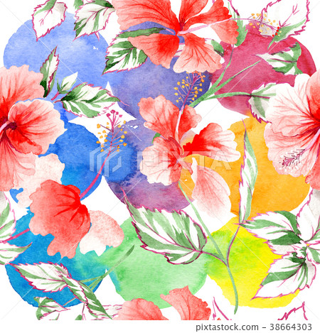 Wildflower rose flower pattern in a watercolor Wildflower rose flower pattern in a watercolor 38664303