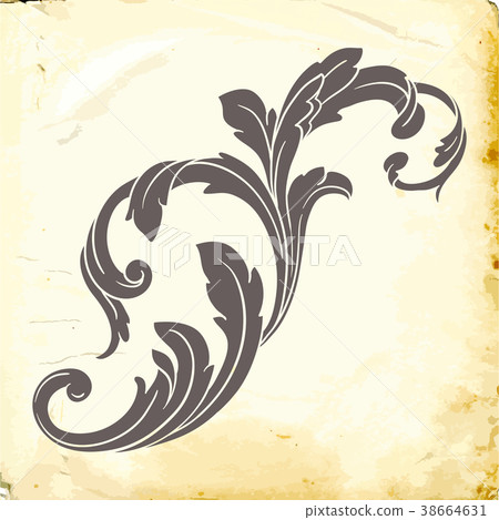 Vector baroque of vintage elements for design.  38664631