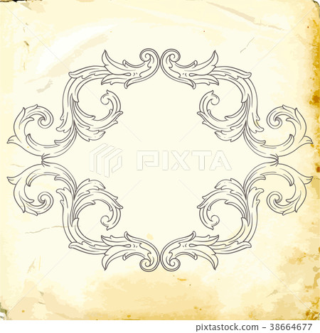 Vector baroque of vintage elements for design. Vector baroque of vintage elements for design. 38664677