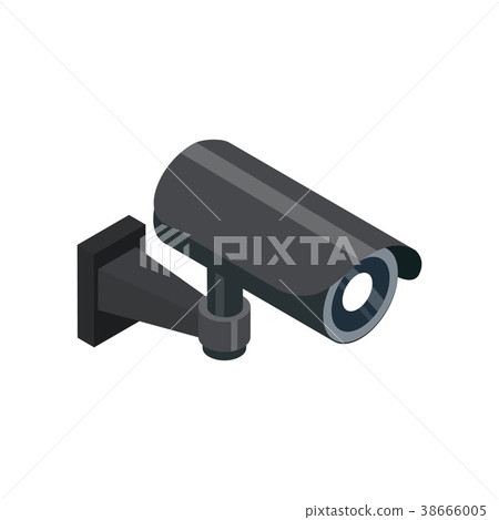 Surveillance camera isometric 3D icon - Stock Illustration [38666005 ...