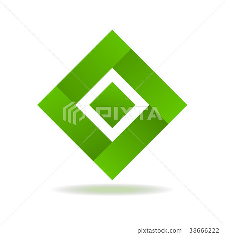 Green square abstract isolated element for logo Green square abstract isolated element for logo 38666222