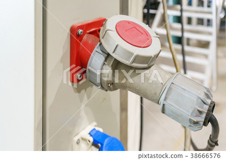 electronic power cables connected to a temporary electronic power cables connected to a temporary 38666576