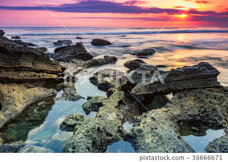 The evening on the beach The evening on the beach 38666671