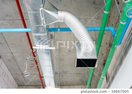 Ventilation pipes in silver insulation material 38667005