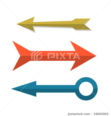 Retro arrow cursors set in flat style - Stock Illustration [38669969 ...