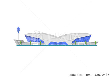 Modern airport terminal building element Modern airport terminal building element 38670416
