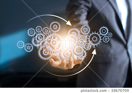 Business mechanism concept. 38670709