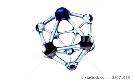 DNA molecule in water over white background. DNA molecule in water over white background. 38671939