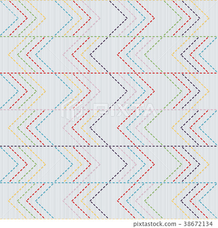 Japanese Sashiko. Copy space. Seamless pattern. Japanese Sashiko. Copy space. Seamless pattern. 38672134