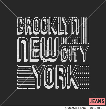 Brooklyn New York City t-shirt print design 38673030