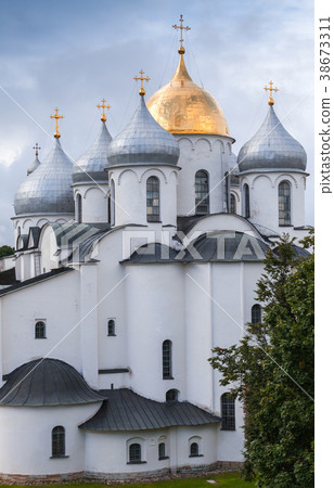 St. Sophia Cathedral under blue cloudy sky 38673311