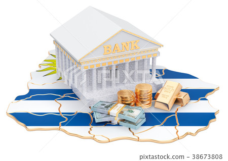 Banking system in Uruguay concept. 3D rendering Banking system in Uruguay concept. 3D rendering 38673808