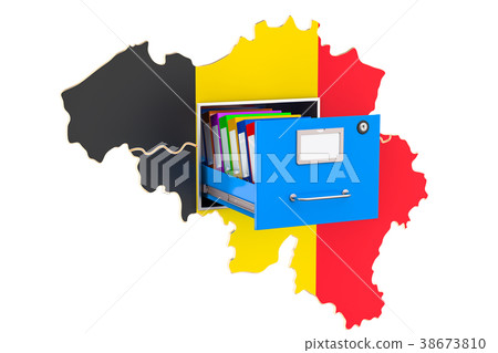 Belgian national database concept, 3D rendering Belgian national database concept, 3D rendering 38673810