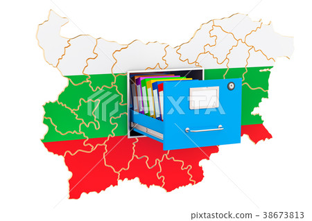 Bulgarian national database concept, 3D rendering Bulgarian national database concept, 3D rendering 38673813