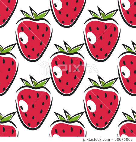 Seamless strawberry pattern. 38675062