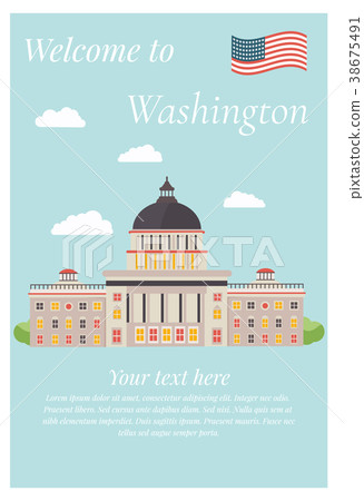 Vector illustration of Capitol in Washington. Vector illustration of Capitol in Washington. 38675491
