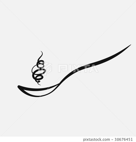 the sketch of the spoon with hot food. Sketch  38676451