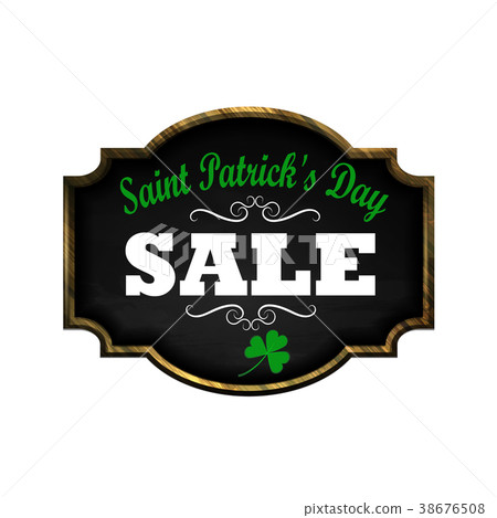 Sale poster for St. Patrick s Day. Vector 38676508