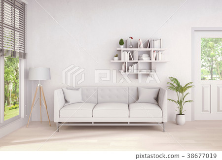 Living room interior in modern style, 3d render Living room interior in modern style, 3d render 38677019