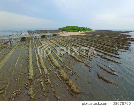 Aerial view of Qingdao demon laundry rock Aerial view of Qingdao demon laundry rock 38678760