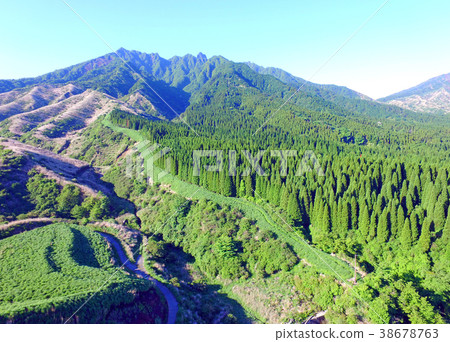 Aerial view of the foothills of Nekodake Aerial view of the foothills of Nekodake 38678763