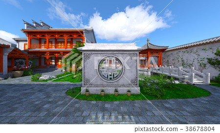 中國的房子和庭院 38678804