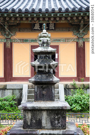 The three-story stone pagoda of Eungseo Temple, Mongjeongsa Temple, Mt. Cheonduk, Andong City, Gyeongbuk 38680541