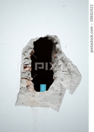 Plumbing pipe repair in wall cement 38682022