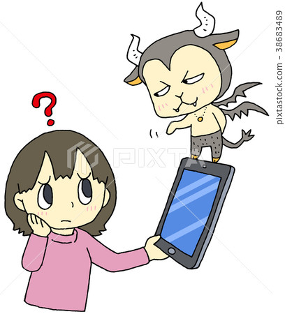 Smartphone woman devil Smartphone woman devil 38683489
