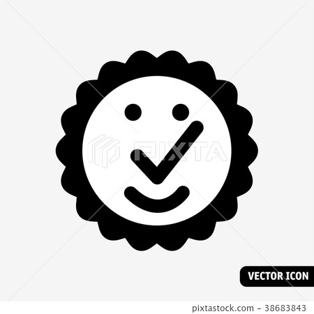 High quality symbol smile black and white icon. 38683843