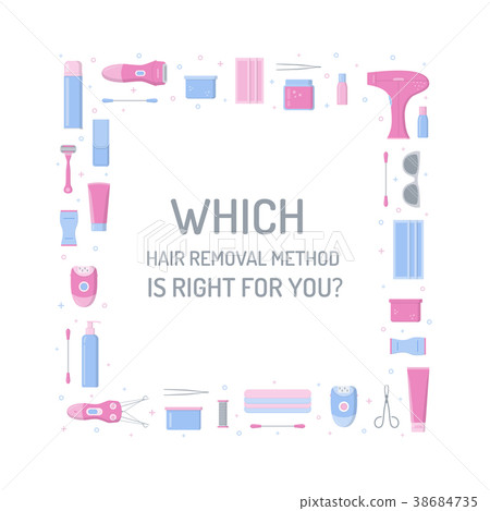 Hair removal square frame 38684735