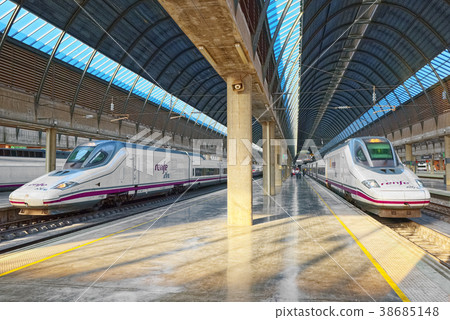 Modern hi-speed passenger train Modern hi-speed passenger train 38685148