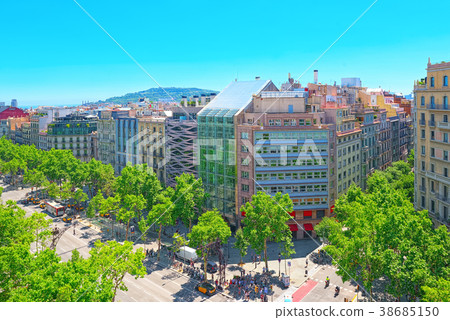 Panorama of the center of Barcelona Panorama of the center of Barcelona 38685150