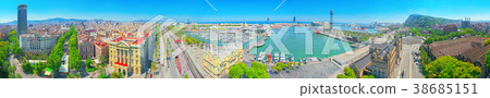 Panorama on whole Barcelona  38685151