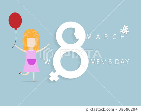8 march international women's day greeting card 38686294