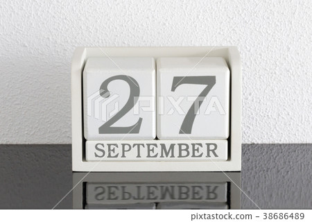 White block calendar White block calendar 38686489