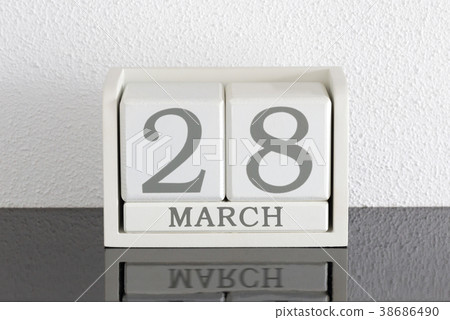 White block calendar White block calendar 38686490