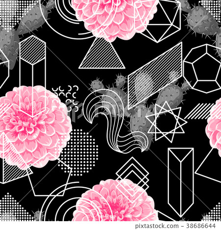 Seamless pattern with abstract geometric shapes 38686644