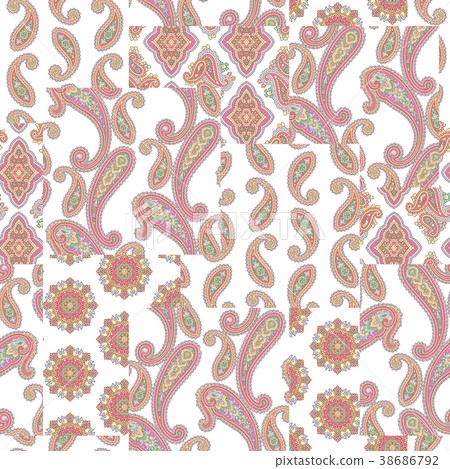 Paisley patchwork pattern 38686792