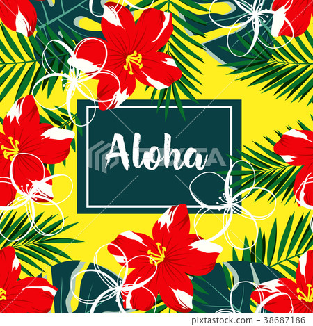 flower pattern aloha 38687186